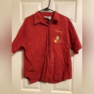 Vintage Looney Tunes Tweety Bird Button Up Shirt